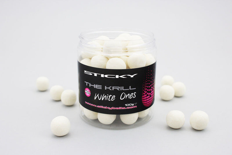 Sticky Baits The Krill White Ones Pop Ups Wafters 100g
