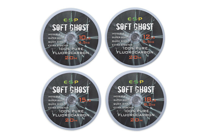 ESP Soft Ghost Fluorocarbon Hooklink 20m Spool